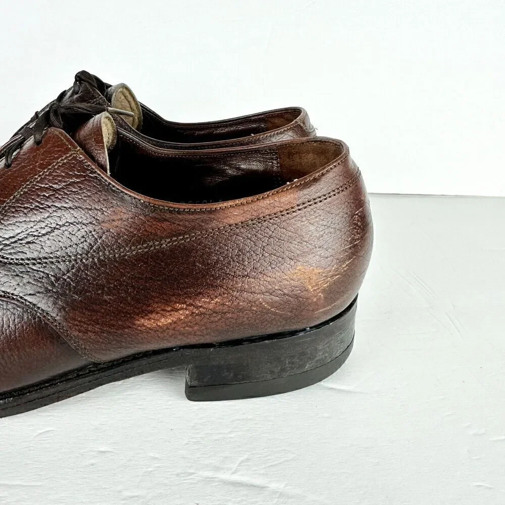 Florsheim Plain Toe Oxford Dress Shoe Size 8 Brown Leather